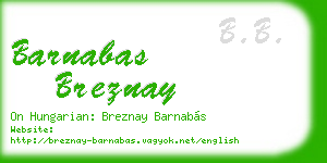 barnabas breznay business card